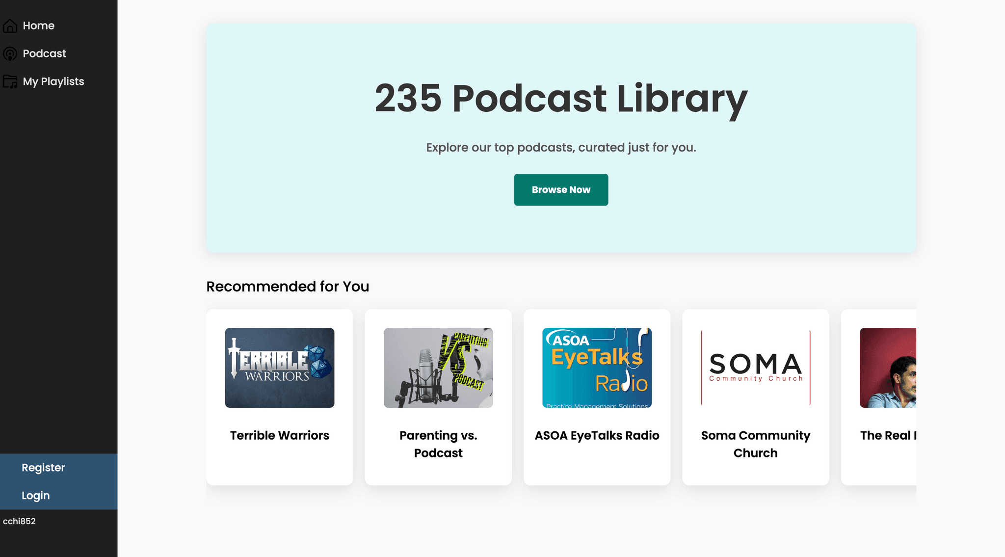 Podcast Library