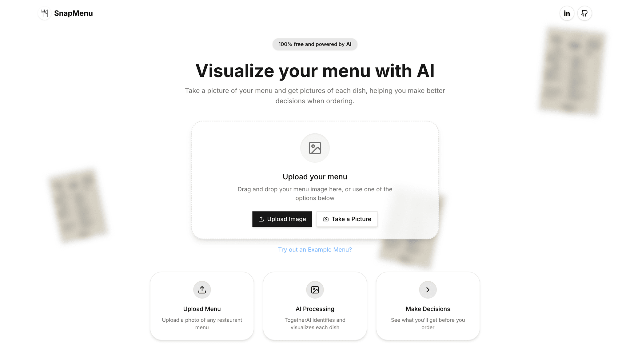 AI SnapMenu